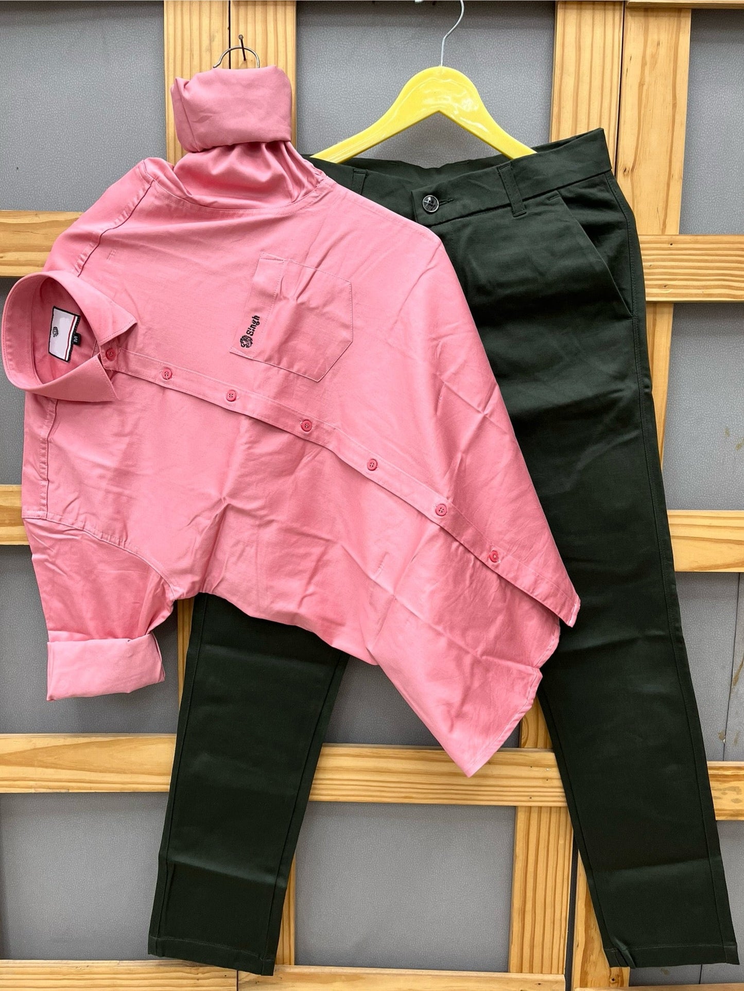 Satin Shirt With Cotton Pant  Combo