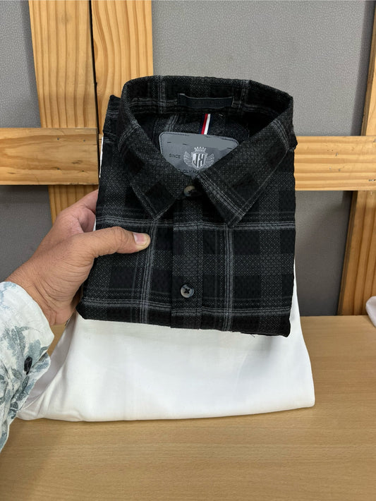 Checks Shirt With Cotton Pant Combo