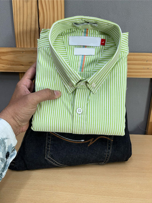 Lining Shirt With Jeans Combo