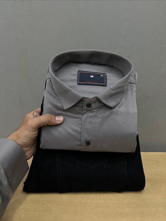 Satin Shirt With Jeans Combo