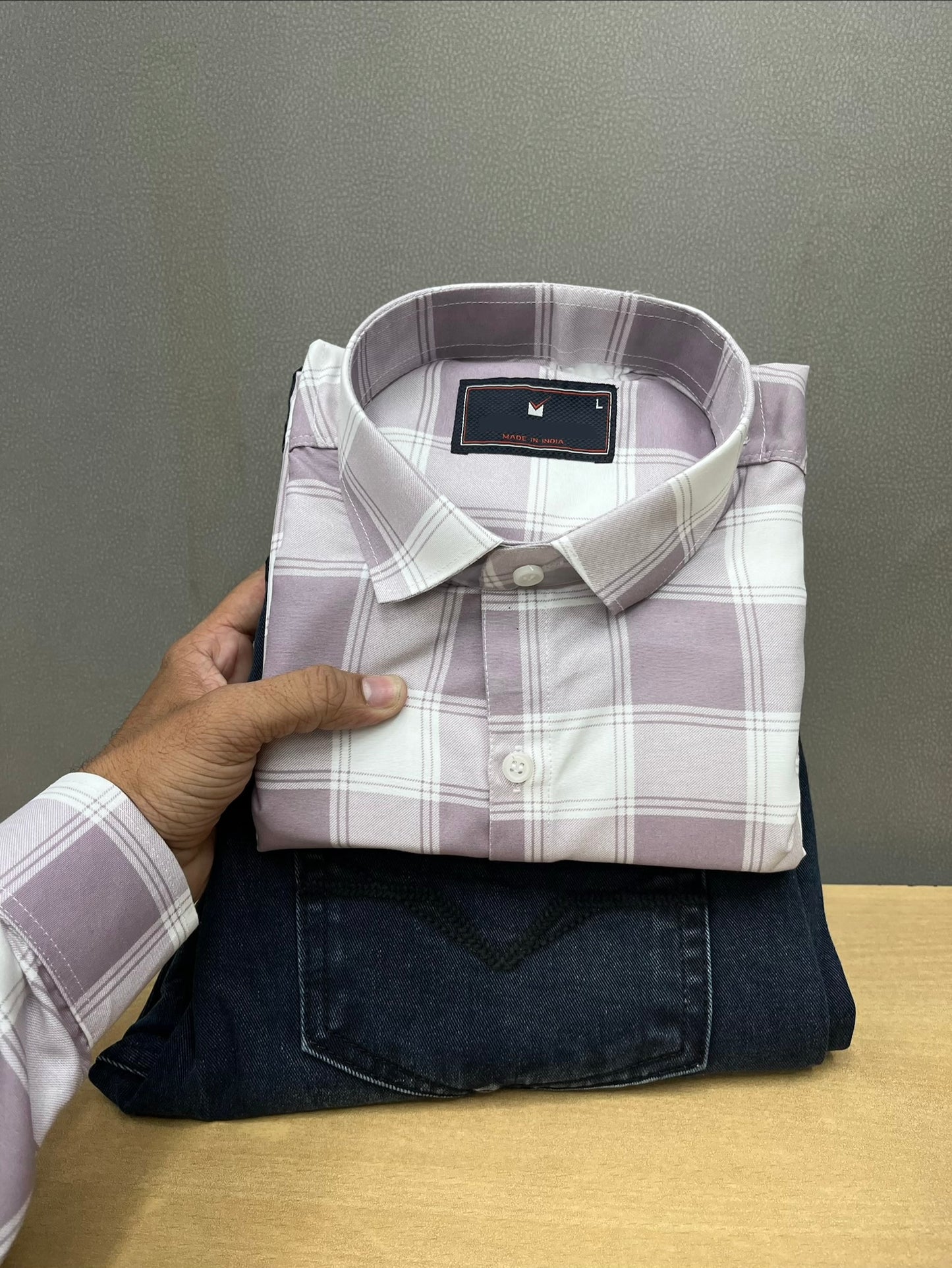 Checks Shirt With Jeans Combo