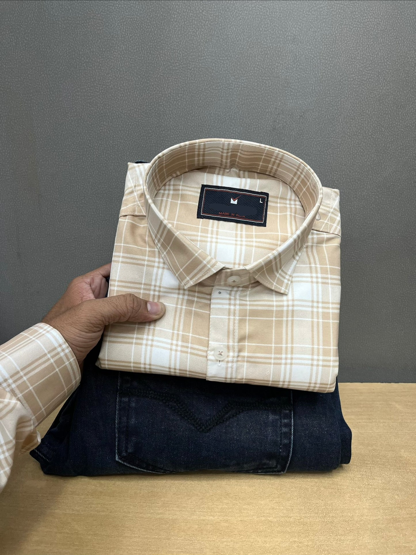 Checks Shirt With Jeans Combo