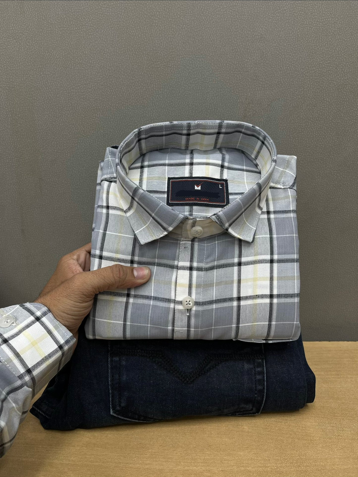 Checks Shirt With Jeans Combo