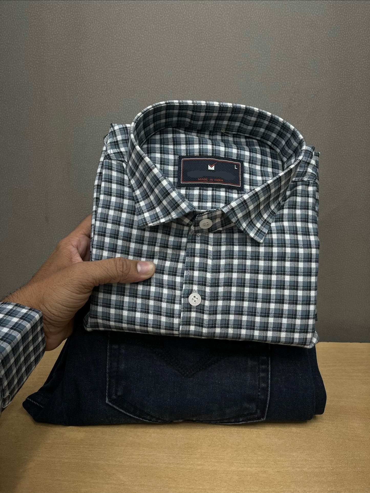 Checks Shirt With Jeans Combo