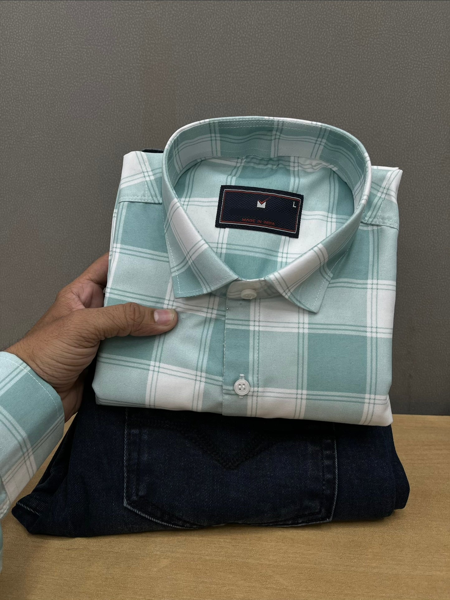 Checks Shirt With Jeans Combo
