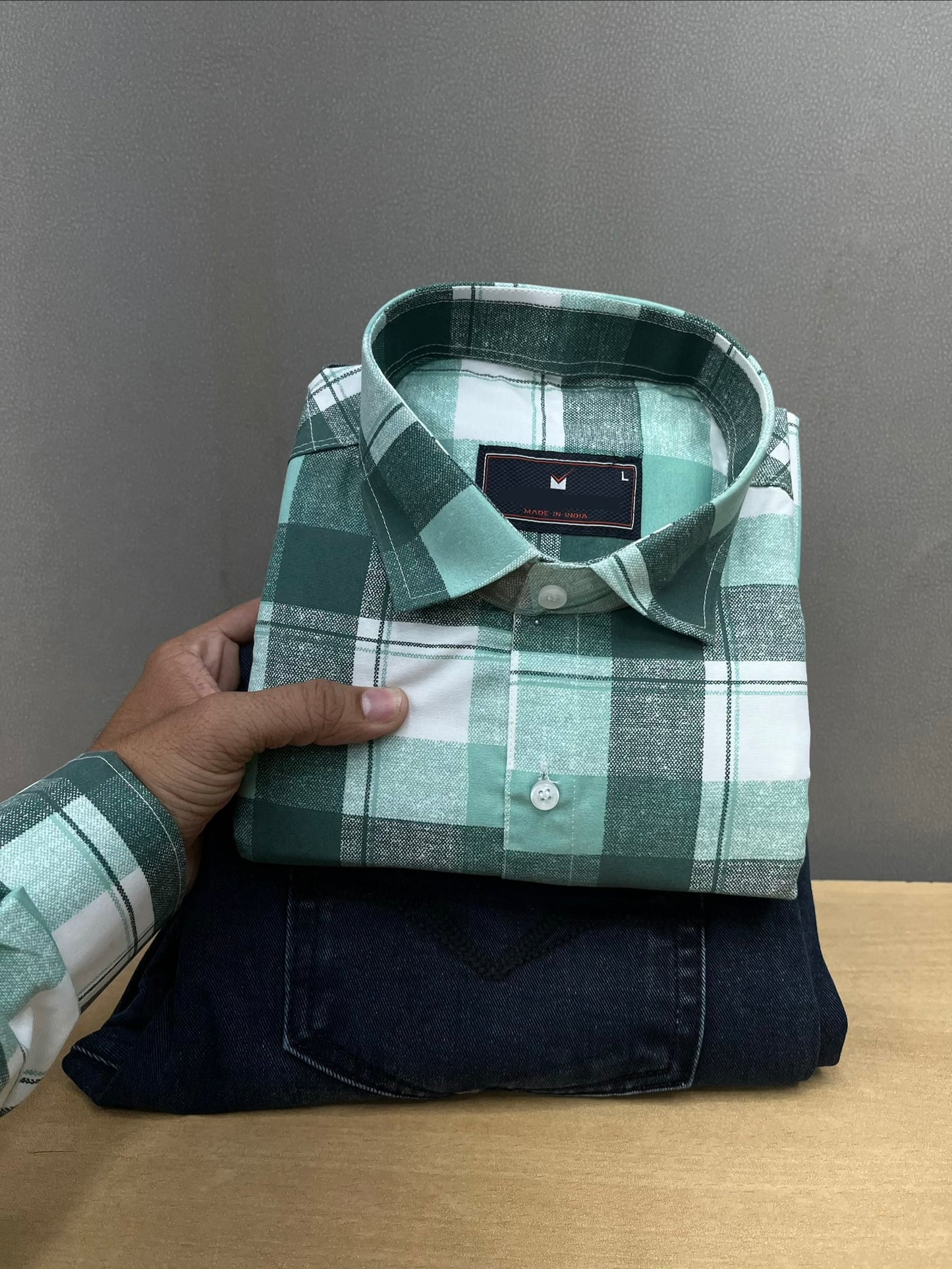 Checks Shirt With Jeans Combo