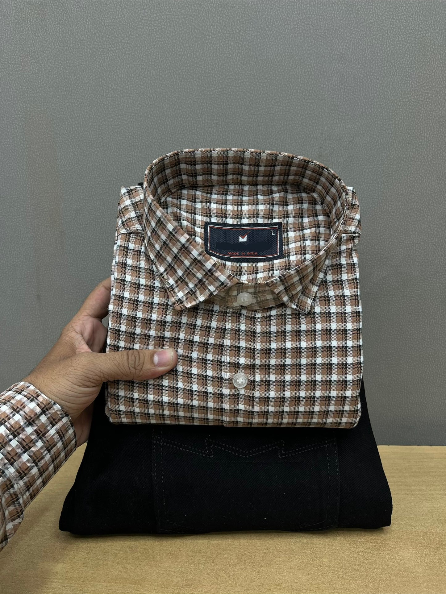 Checks Shirt With Jeans Combo