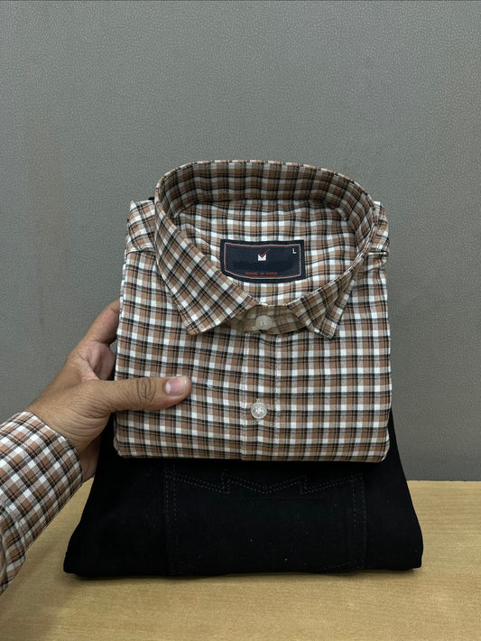 Checks Shirt With Jeans Combo