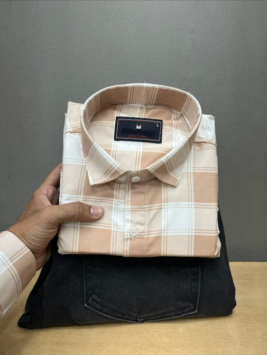 Checks Shirt With Jeans Combo