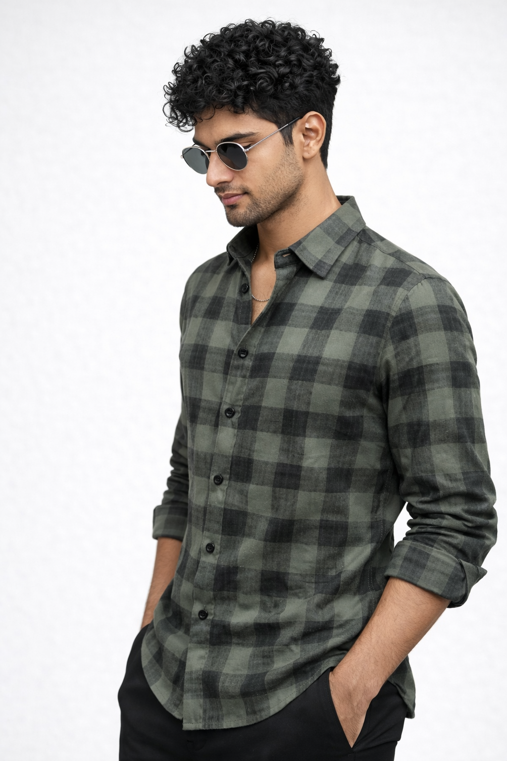 Checks Shirt With Jeans Combo