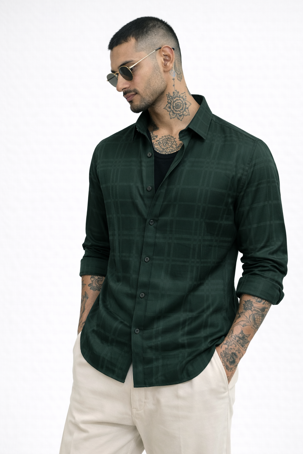 Tonal Checks Shirt Premium Quality