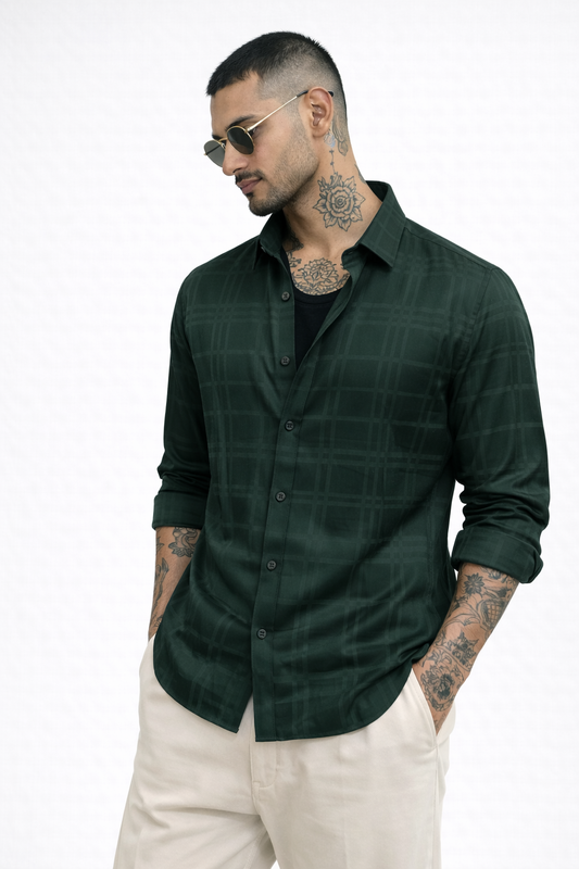 Tonal Checks Shirt Premium Quality
