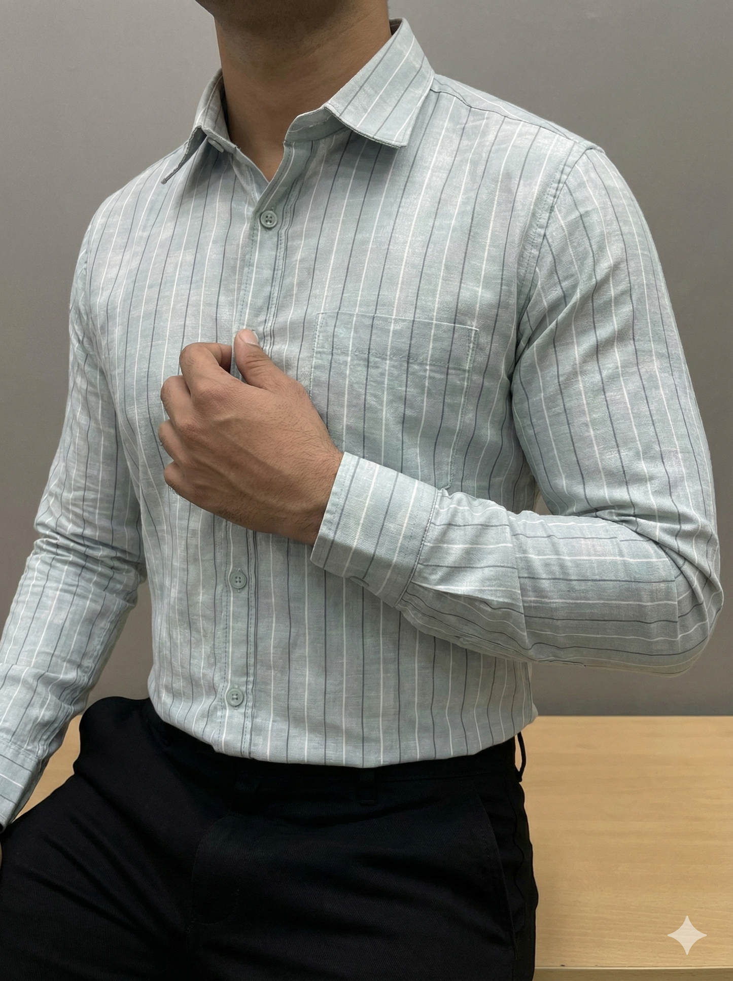 Lining Shirt With Jeans Combo