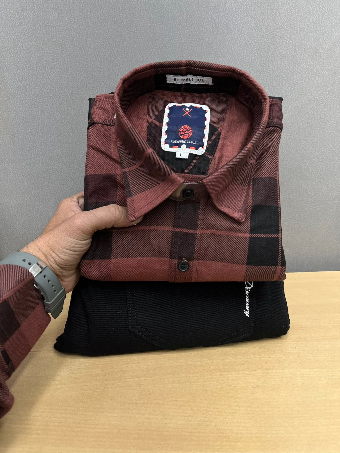 Checks Shirt With Jeans Combo