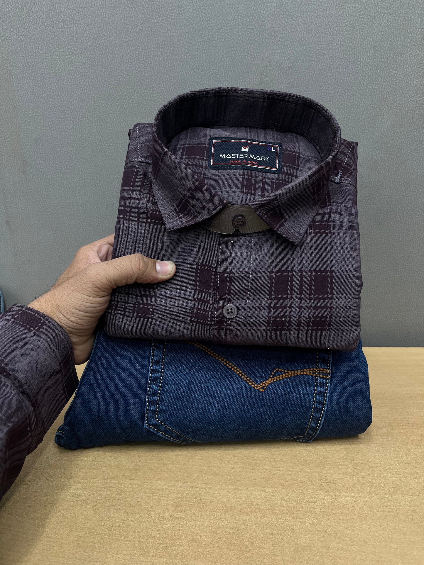 Checks Shirt With Jeans Combo