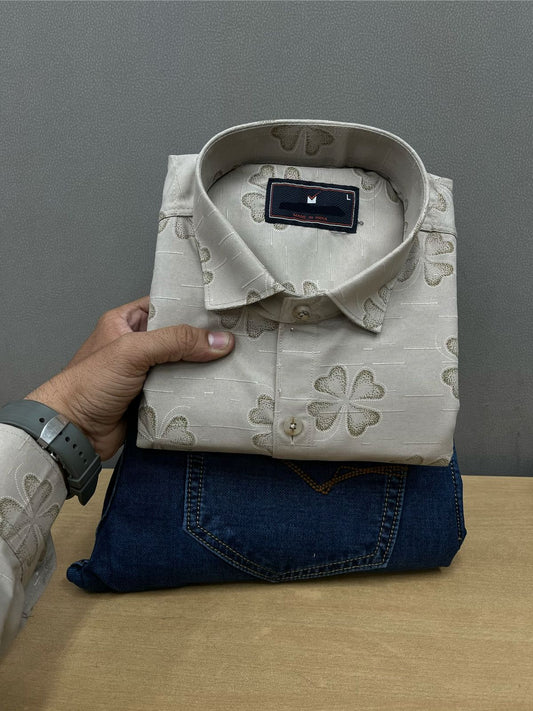 Printed Shirt With Jeans Combo