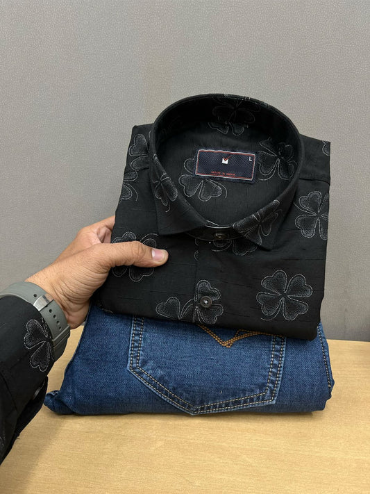 Printed Shirt With Jeans Combo