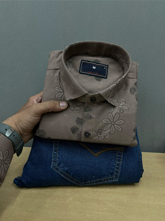 Printed Shirt With Jeans Combo