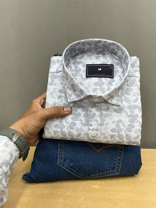 Printed Shirt With Jeans Combo