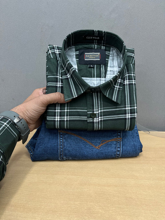 Checks Shirt With Jeans Combo