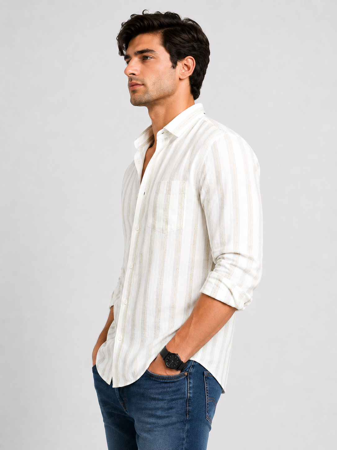 Linen Lining  Shirt Premium Quality