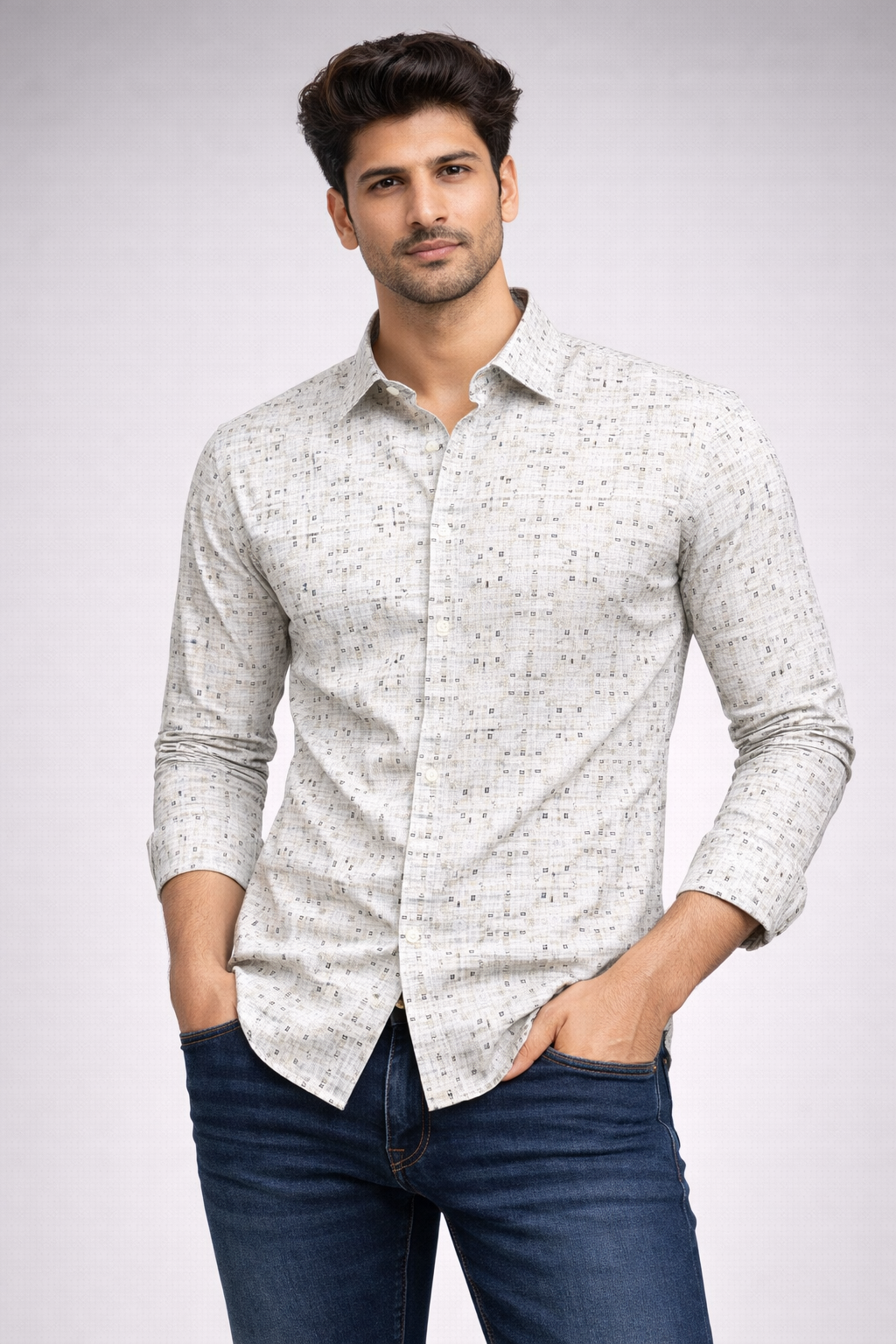 Printed Shirt With Jeans Combo