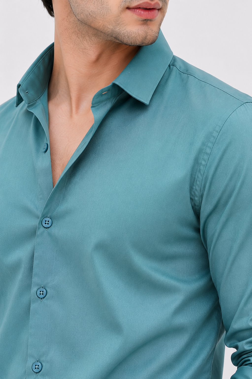 Classic Plain Satin Shirt for Men – Party & Office Wear