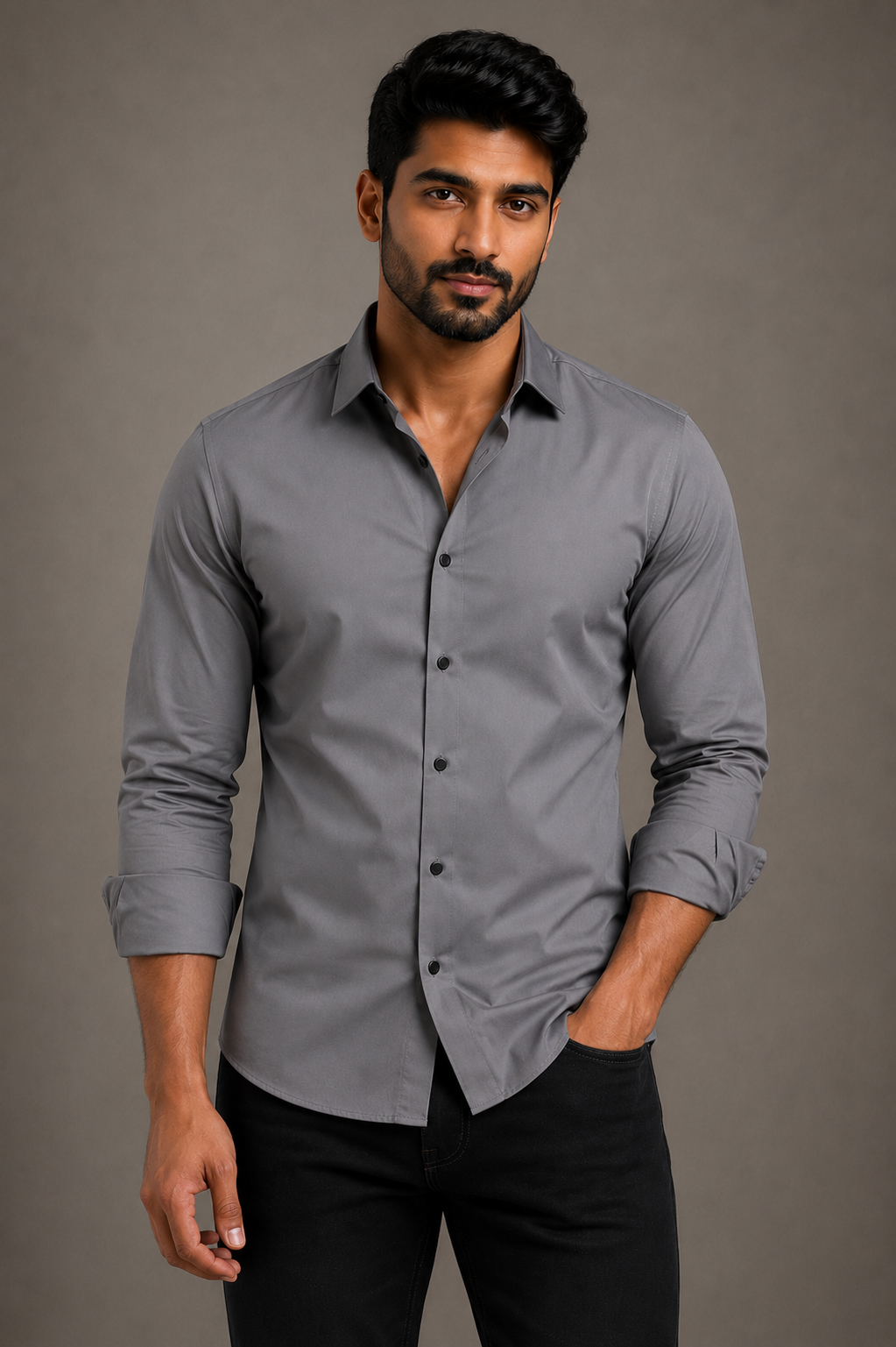 Satin Shirt With Jeans Combo