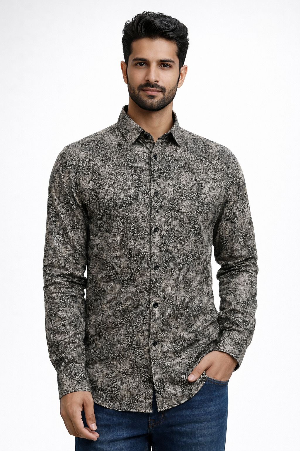 Printed Shirt With Jeans Combo