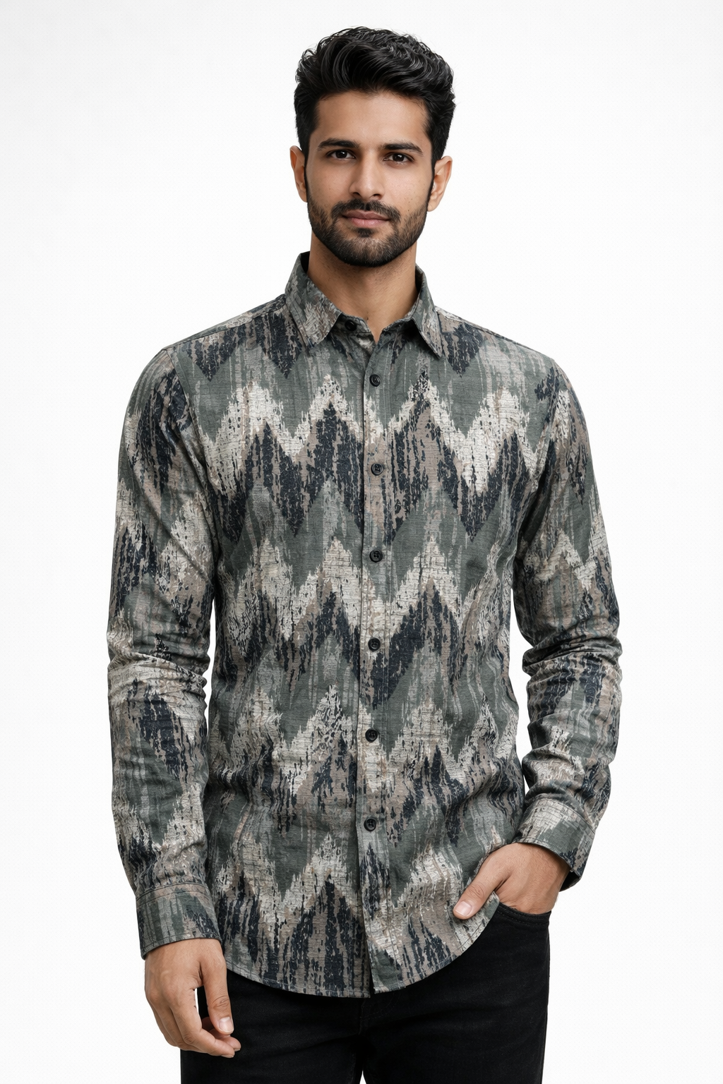 Printed Shirt With Jeans Combo