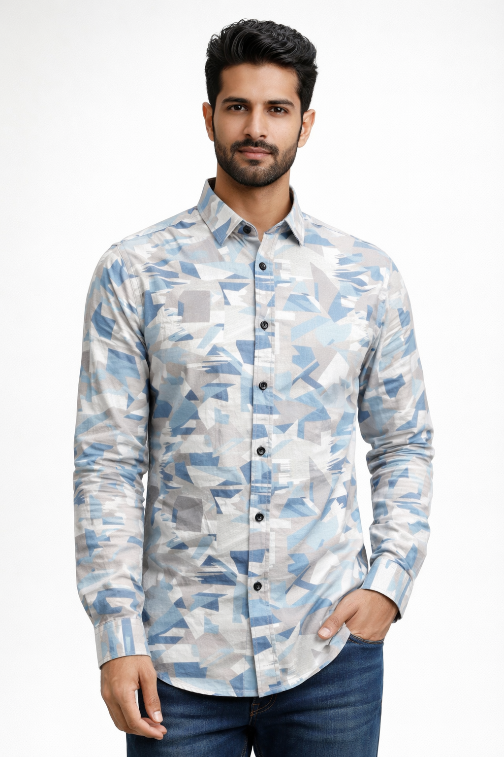 Printed Shirt With Jeans Combo