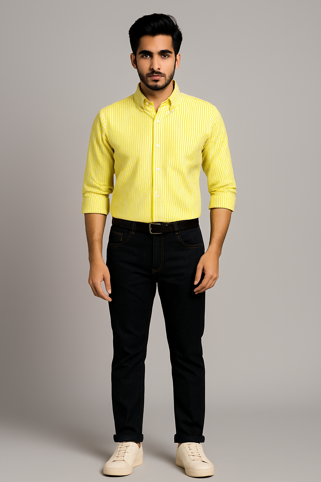 Lining Shirt With Jeans Combo