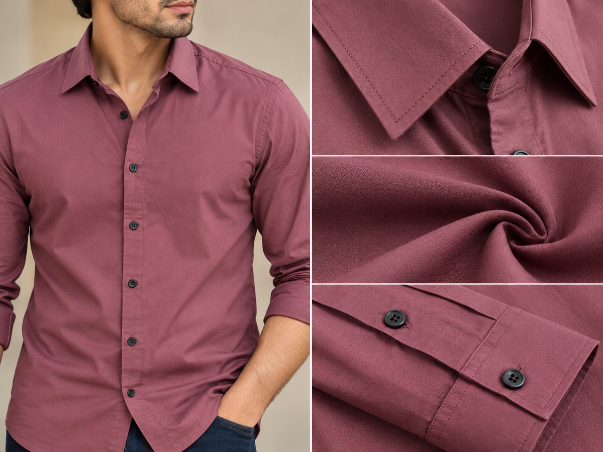 Plain Satin Shirt With Jeans Combo