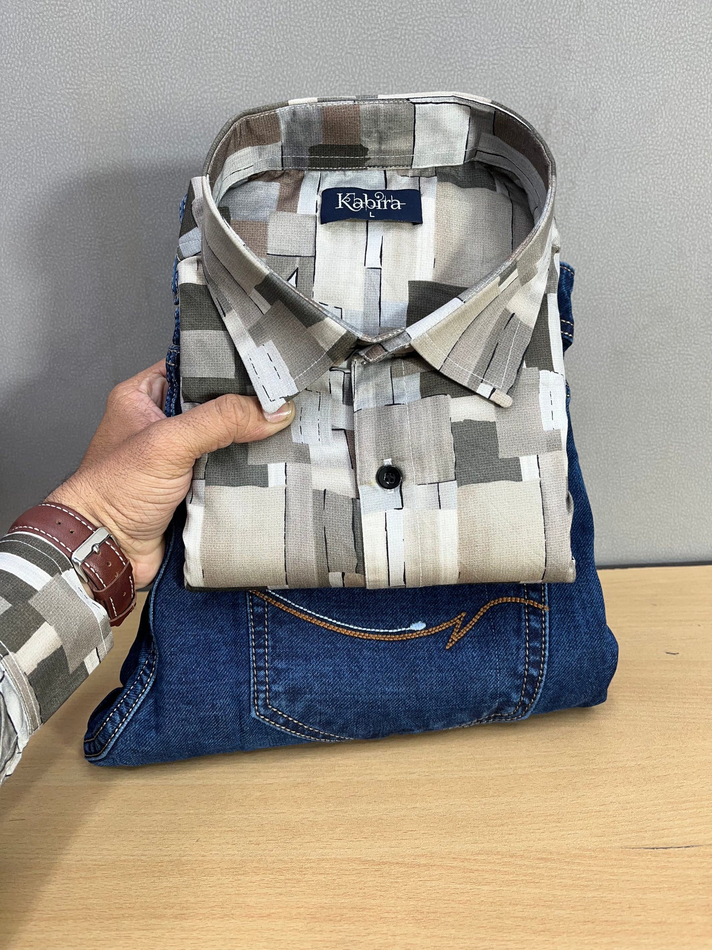 Printed Shirt With Jeans Combo