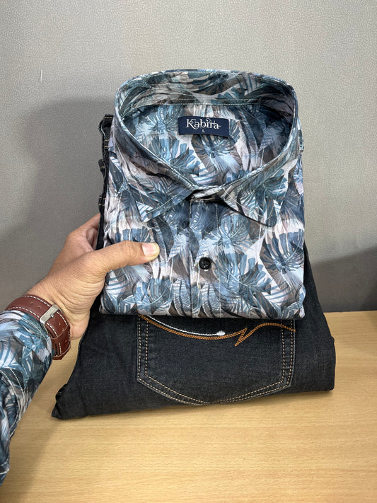 Printed Shirt With Jeans Combo