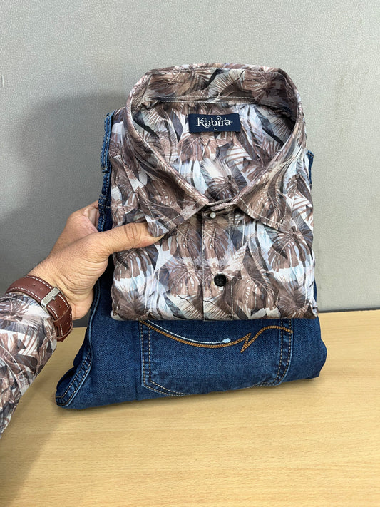 Printed Shirt With Jeans Combo