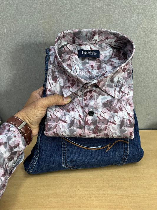 Printed Shirt With Jeans Combo