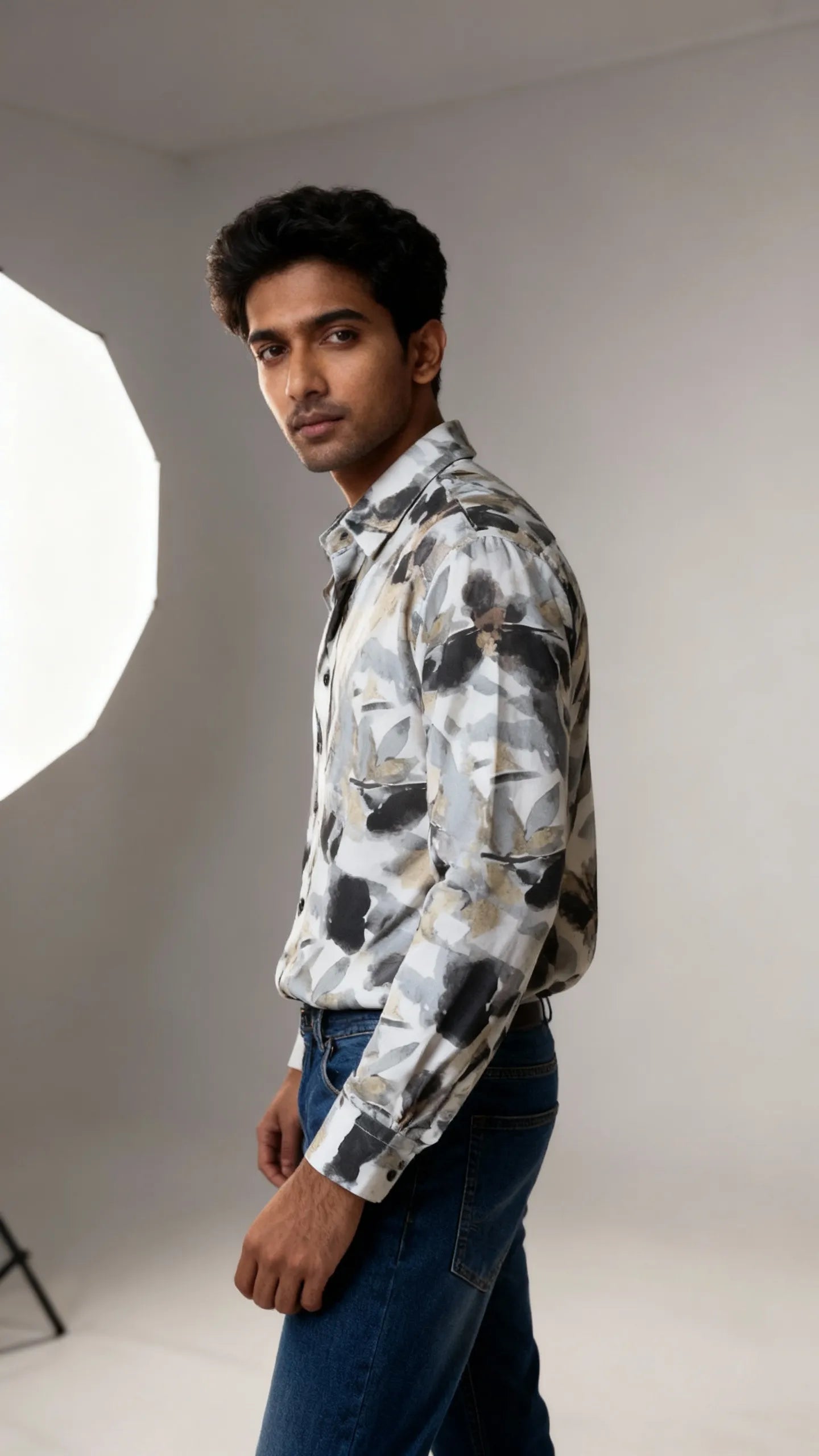 Printed Shirt With Jeans Combo