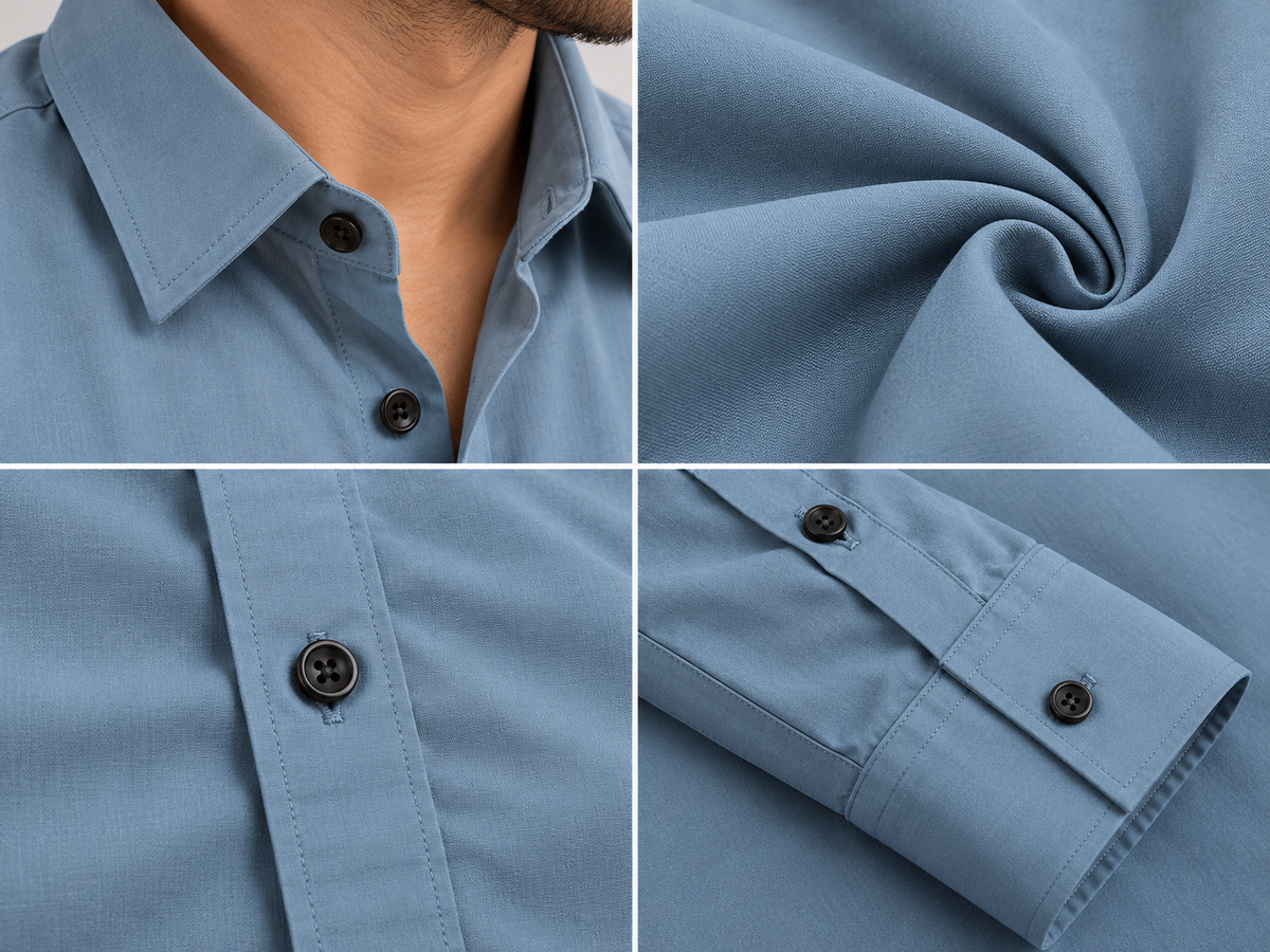 Plain Satin Shirt With Jeans Combo