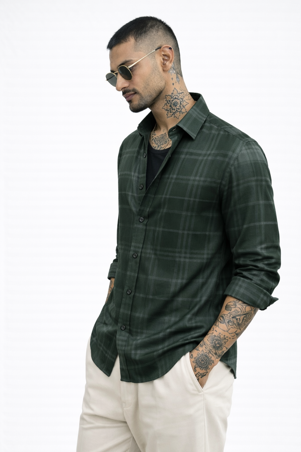 Checks Shirt With Jeans Combo