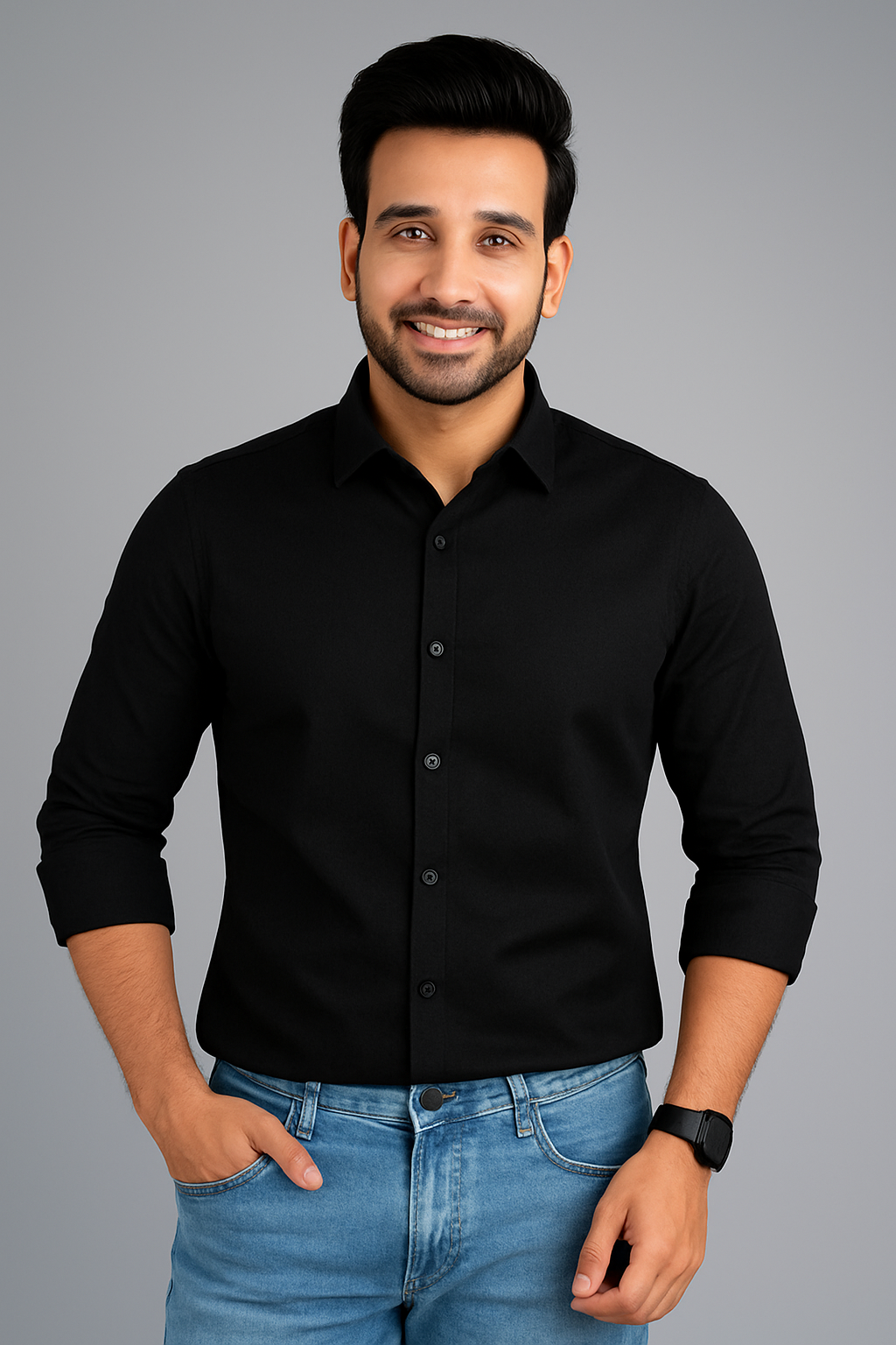 Plain Shirt With Jeans Combo