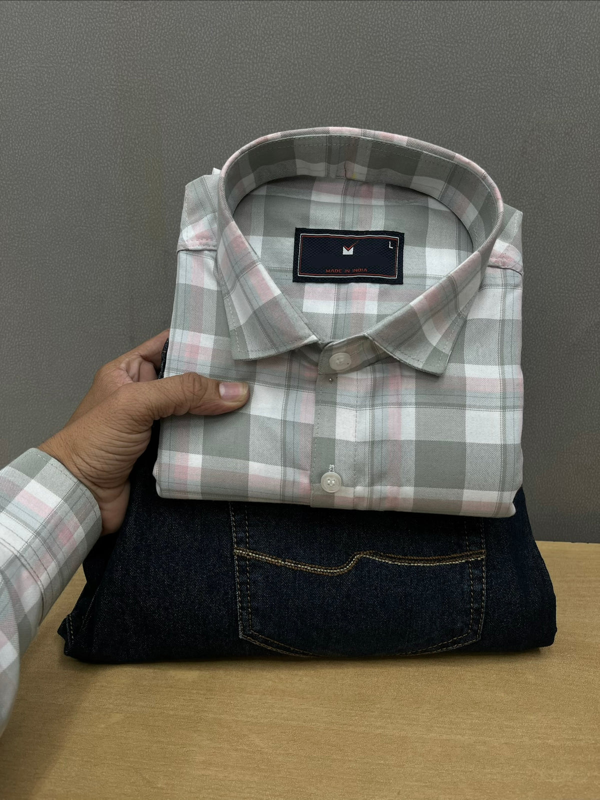 Checks Shirt With Jeans Combo