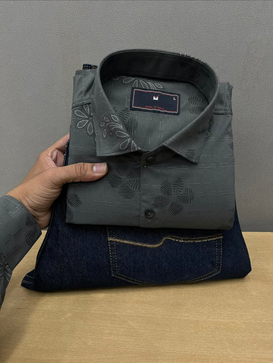 Printed Shirt With Jeans Combo