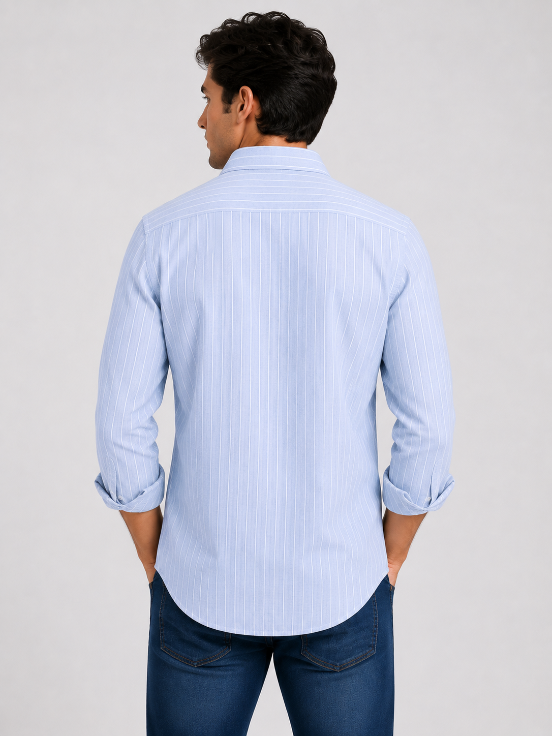Lining Shirt With Jeans Combo