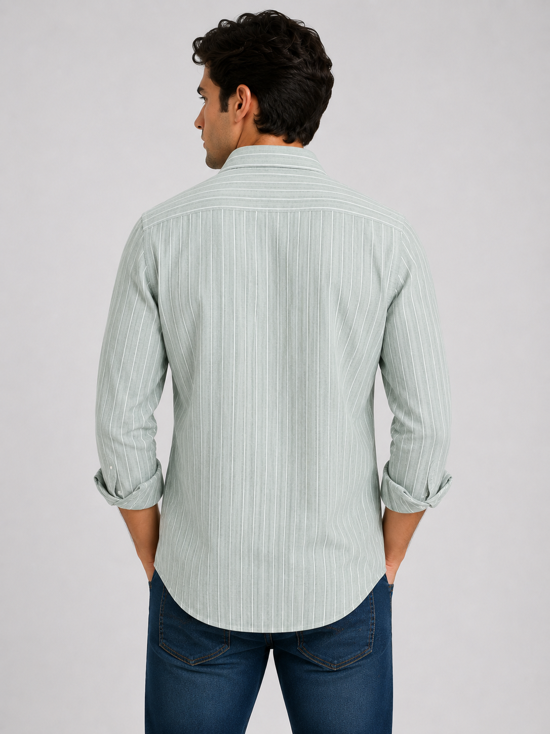 Lining Shirt With Jeans Combo