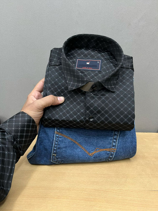 Printed Shirt With Jeans Combo