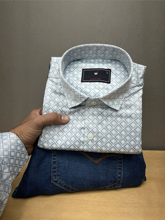Printed Shirt With Jeans Combo