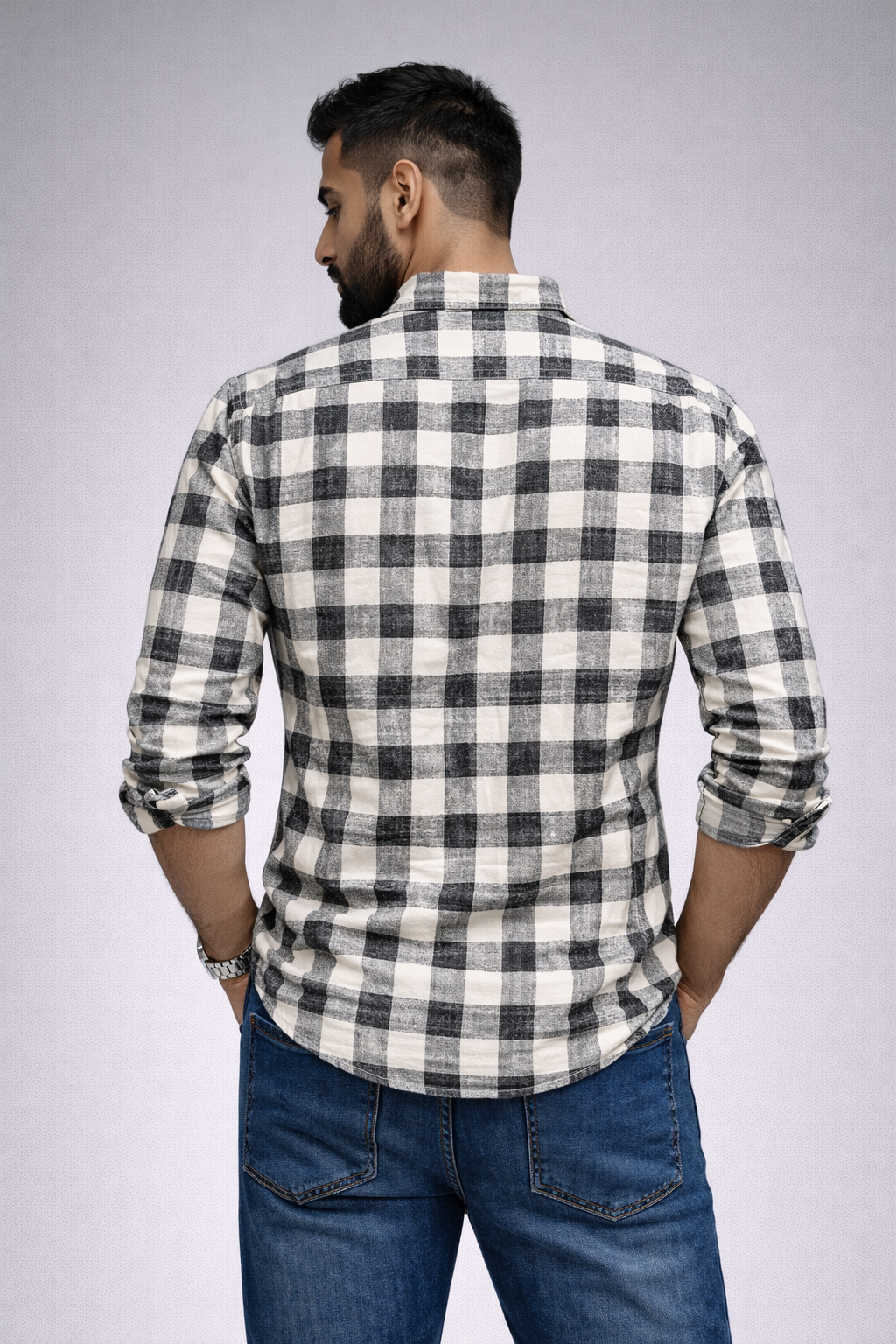 Checks Shirt With Jeans Combo