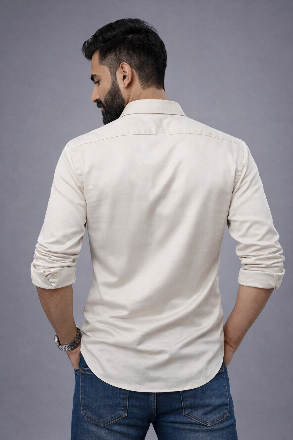 Classic Plain Satin Shirt for Men – Party & Office Wear