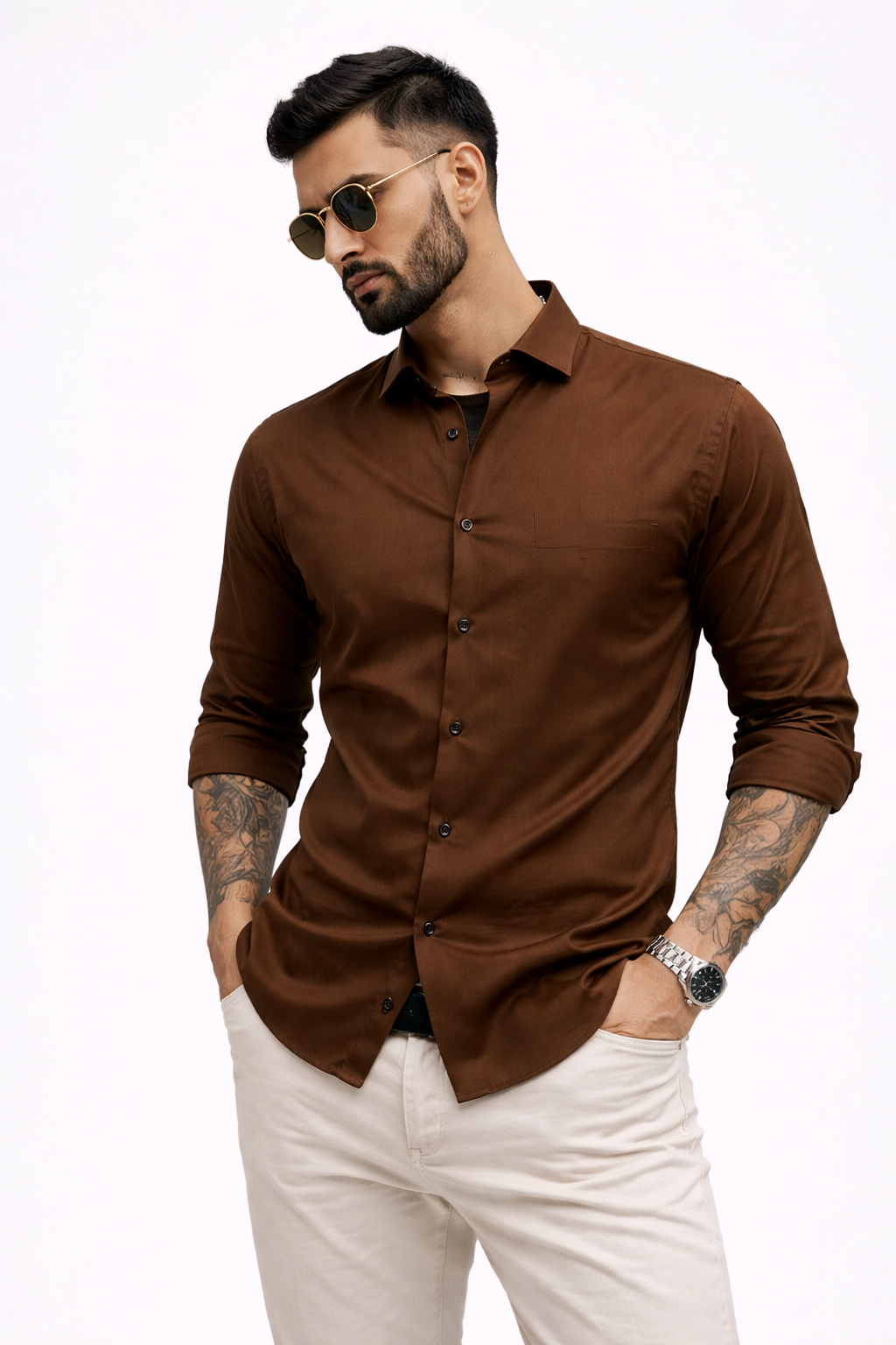 Plain Shirt With Jeans Combo
